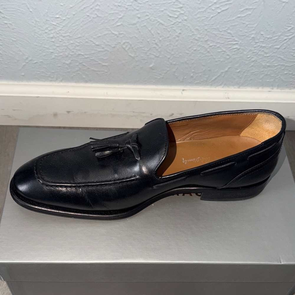 Antonio Maurizi Classic Black Tassel Loafers